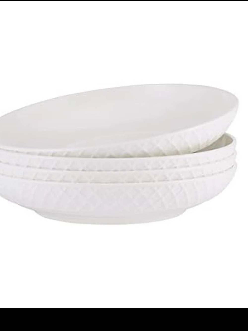 Mikasa trellis 8” pasta bowls set/4  Ceramic Serving Bowls - New! Bone china